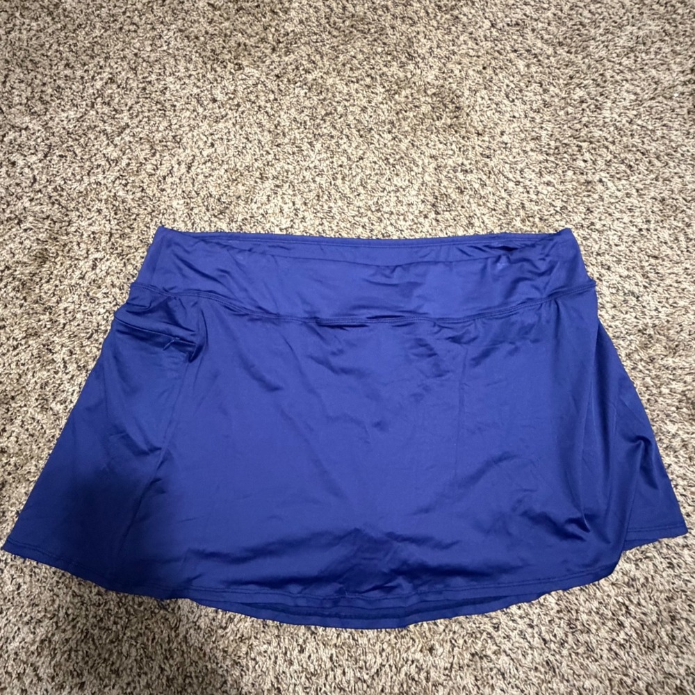 24th & Ocean Womens Plus Size 20W Navy Blue Solid Swim Skort TF0G698W NWT